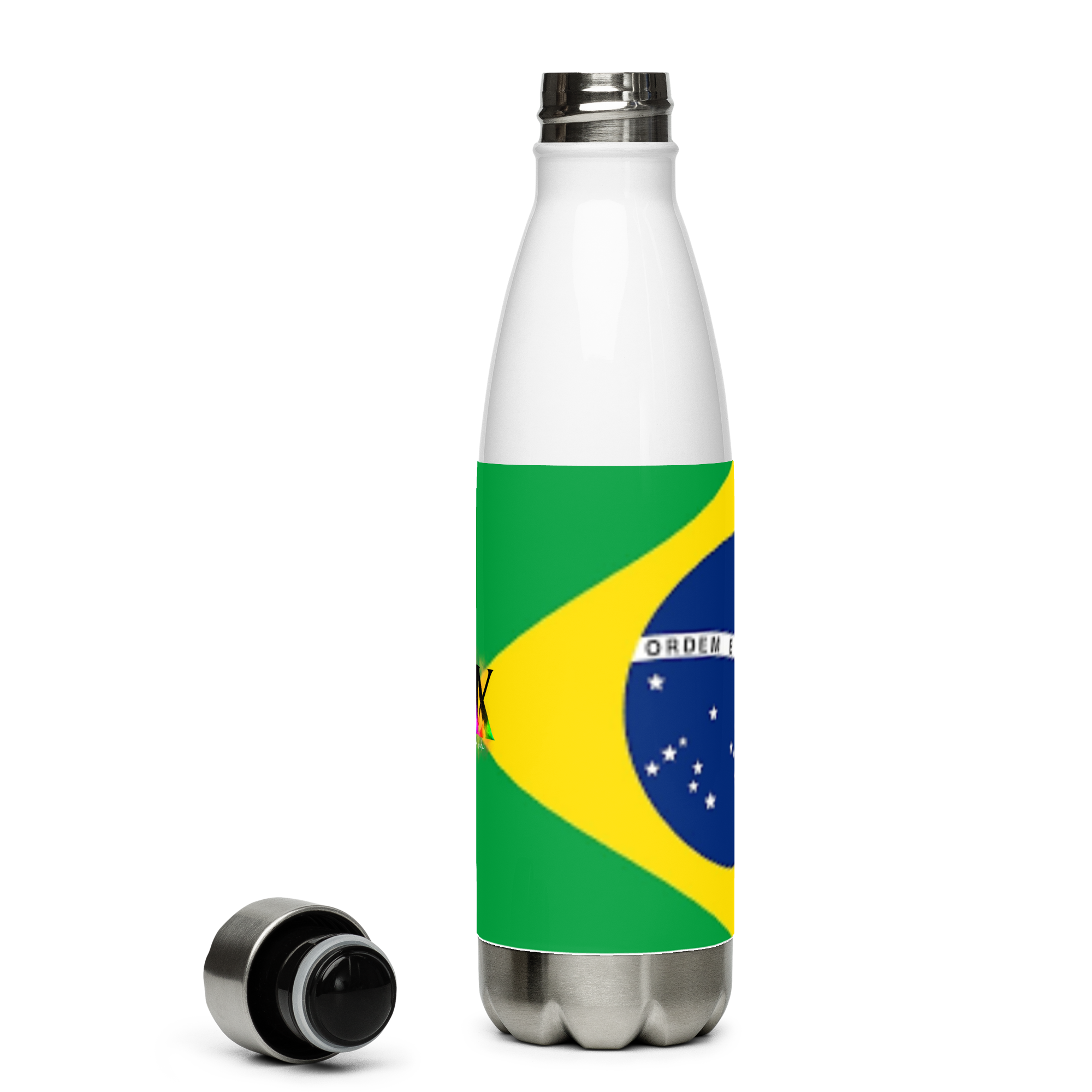Botella de agua de acero inoxidable Bandera de Brasil