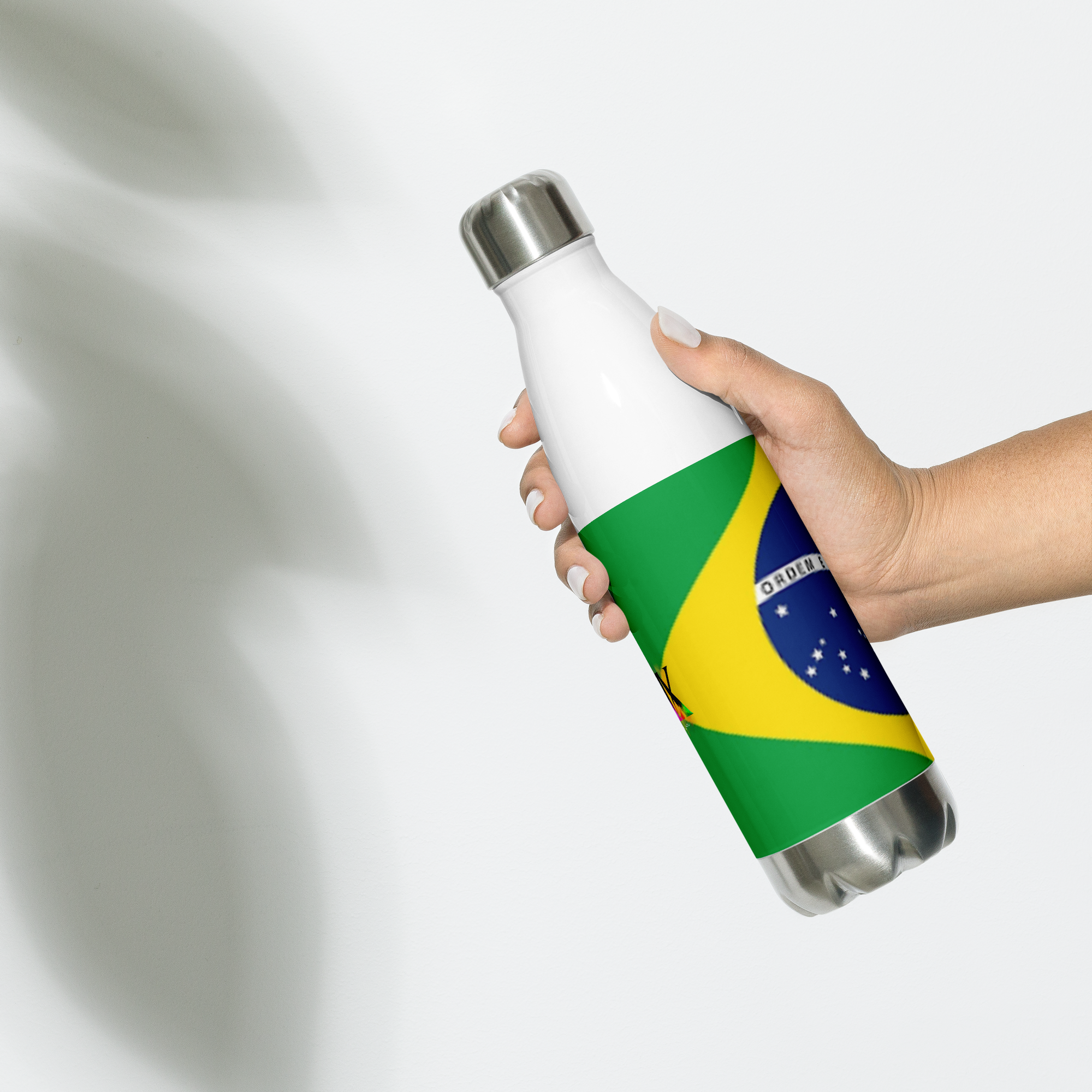 Botella de agua de acero inoxidable Bandera de Brasil