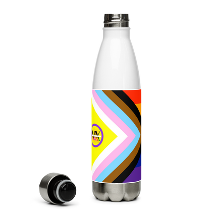 Garrafa de água de aço inoxidável Pride Intersex-Inclusive