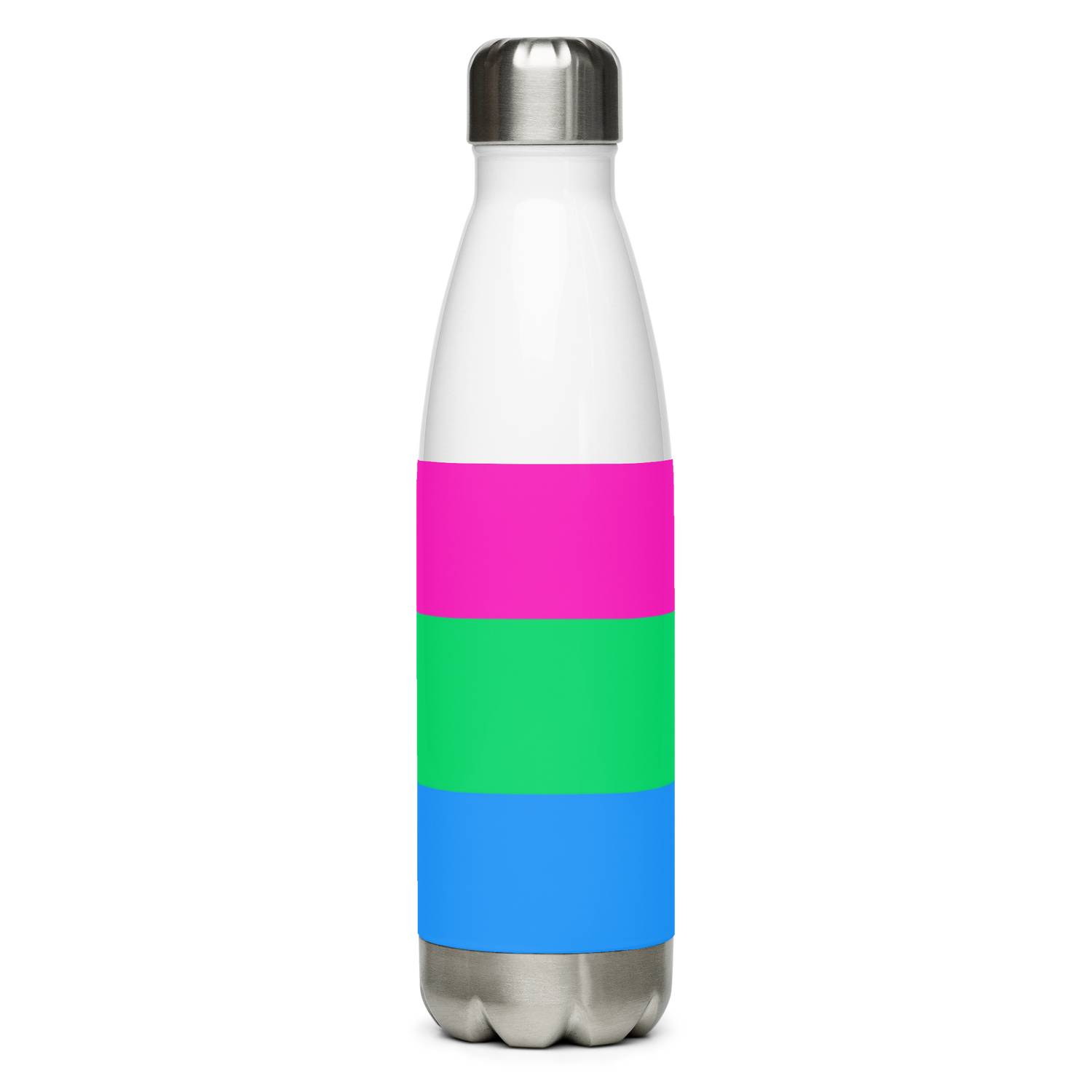 Bandeira polissexual de garrafa de água de aço inoxidável