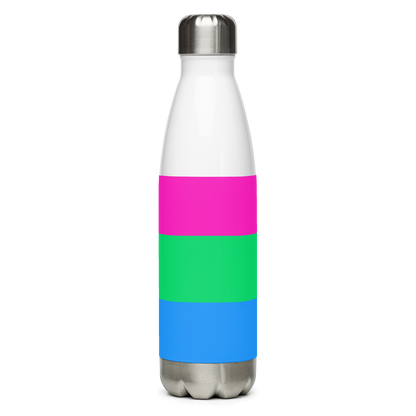 Bandeira polissexual de garrafa de água de aço inoxidável