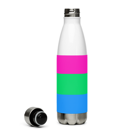 Bandeira polissexual de garrafa de água de aço inoxidável