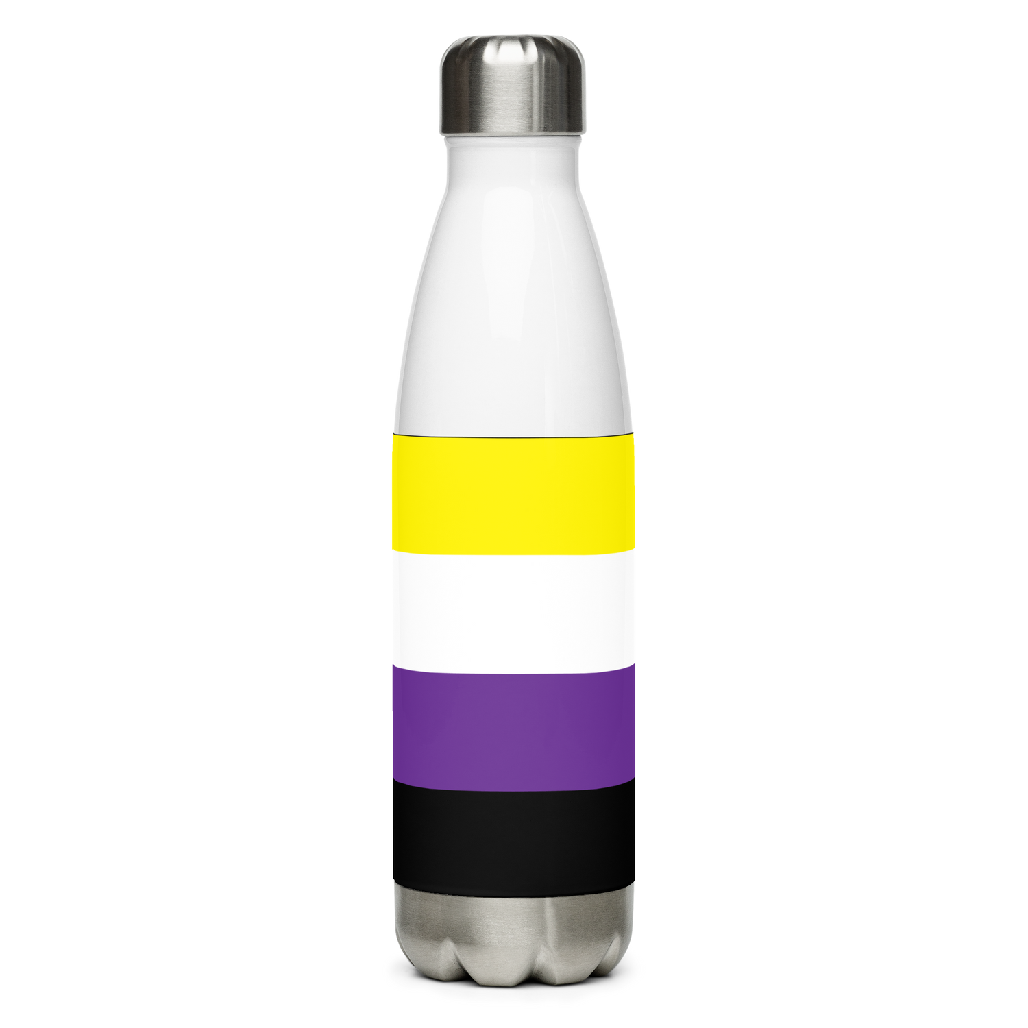 Bandeira não binária de garrafa de água de aço inoxidável