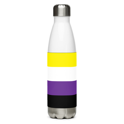 Bandeira não binária de garrafa de água de aço inoxidável