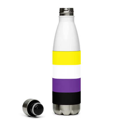 Bandeira não binária de garrafa de água de aço inoxidável
