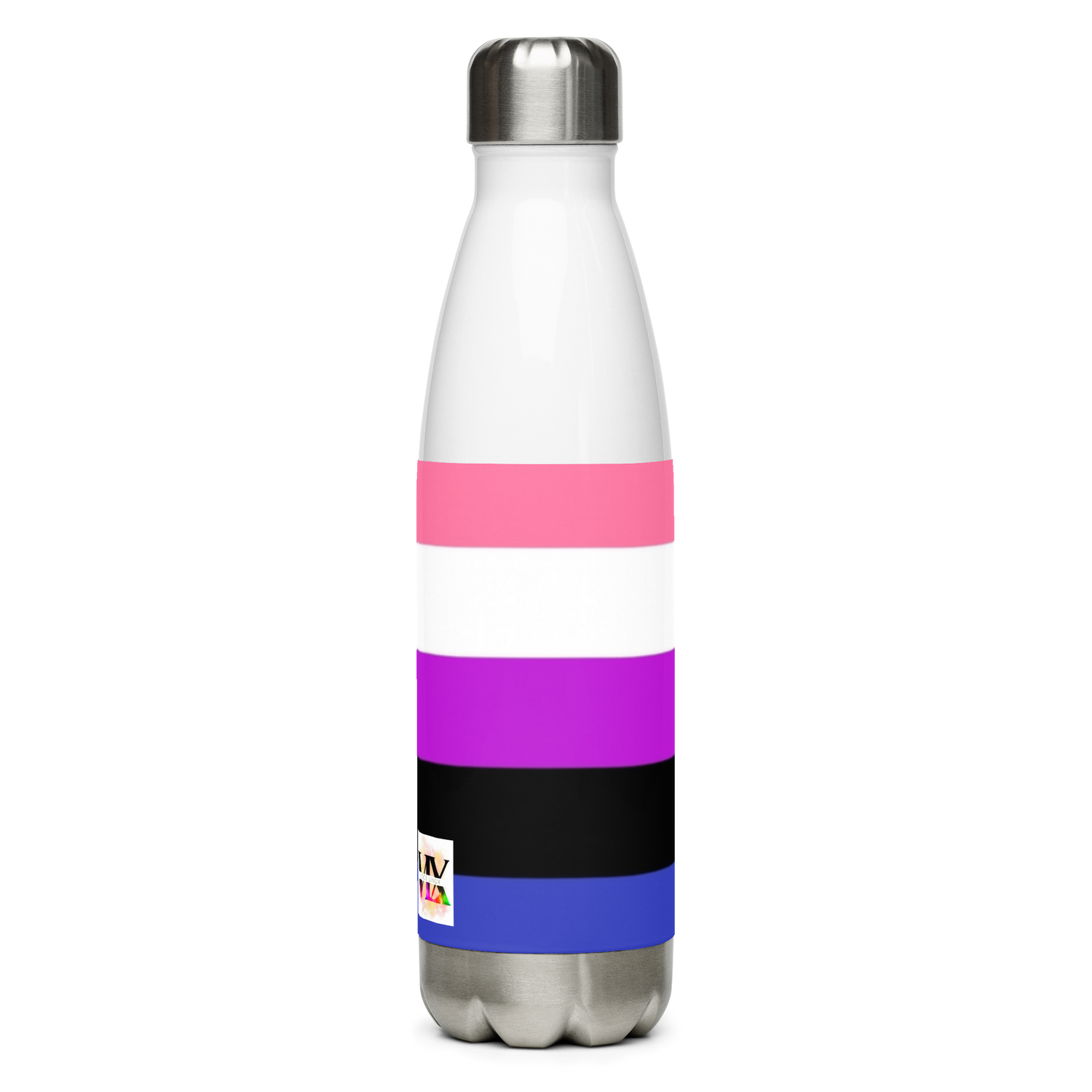 Botella de agua de acero inoxidable Genderfluid Pride
