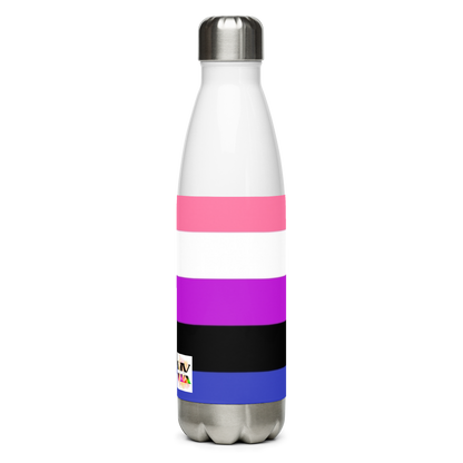 Botella de agua de acero inoxidable Genderfluid Pride