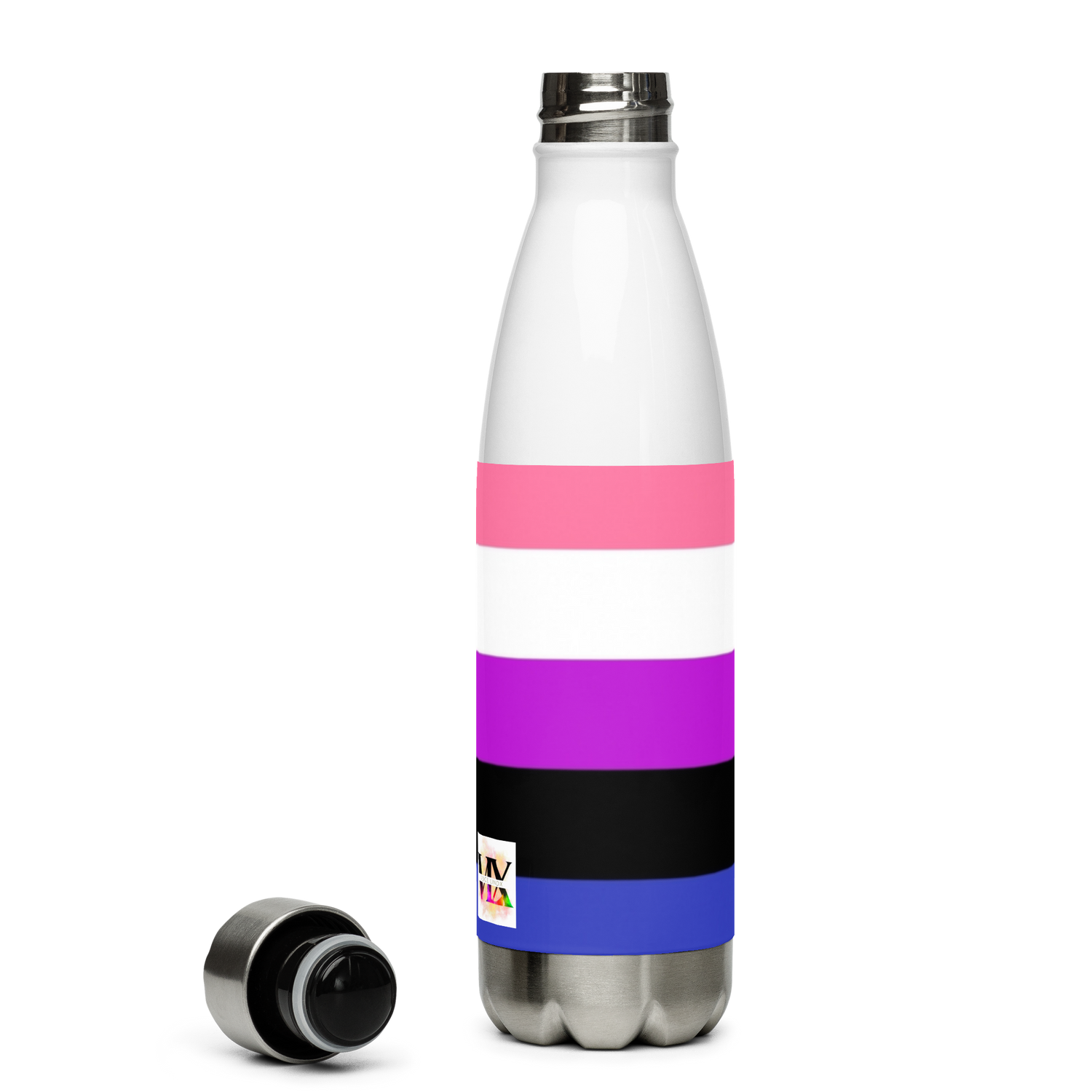 Botella de agua de acero inoxidable Genderfluid Pride