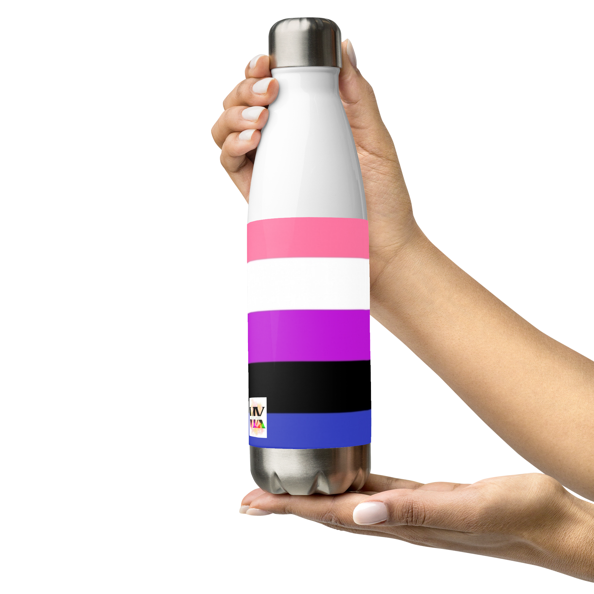 Botella de agua de acero inoxidable Genderfluid Pride