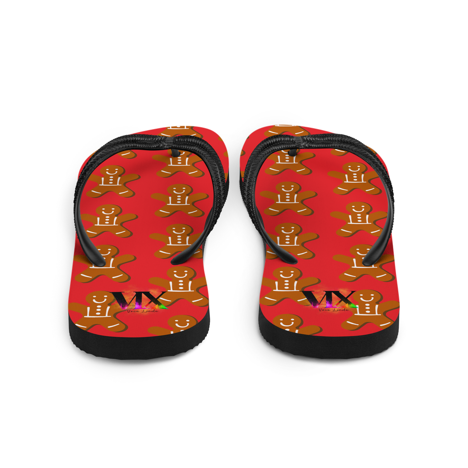 Chanclas de regalo de Navidad con galletas de jengibre