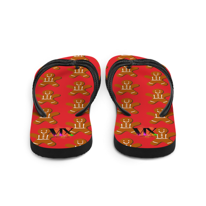 Chanclas de regalo de Navidad con galletas de jengibre