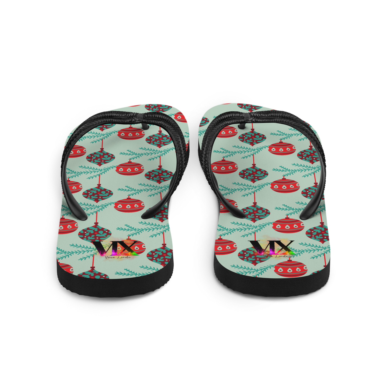 Chanclas bolas navideñas