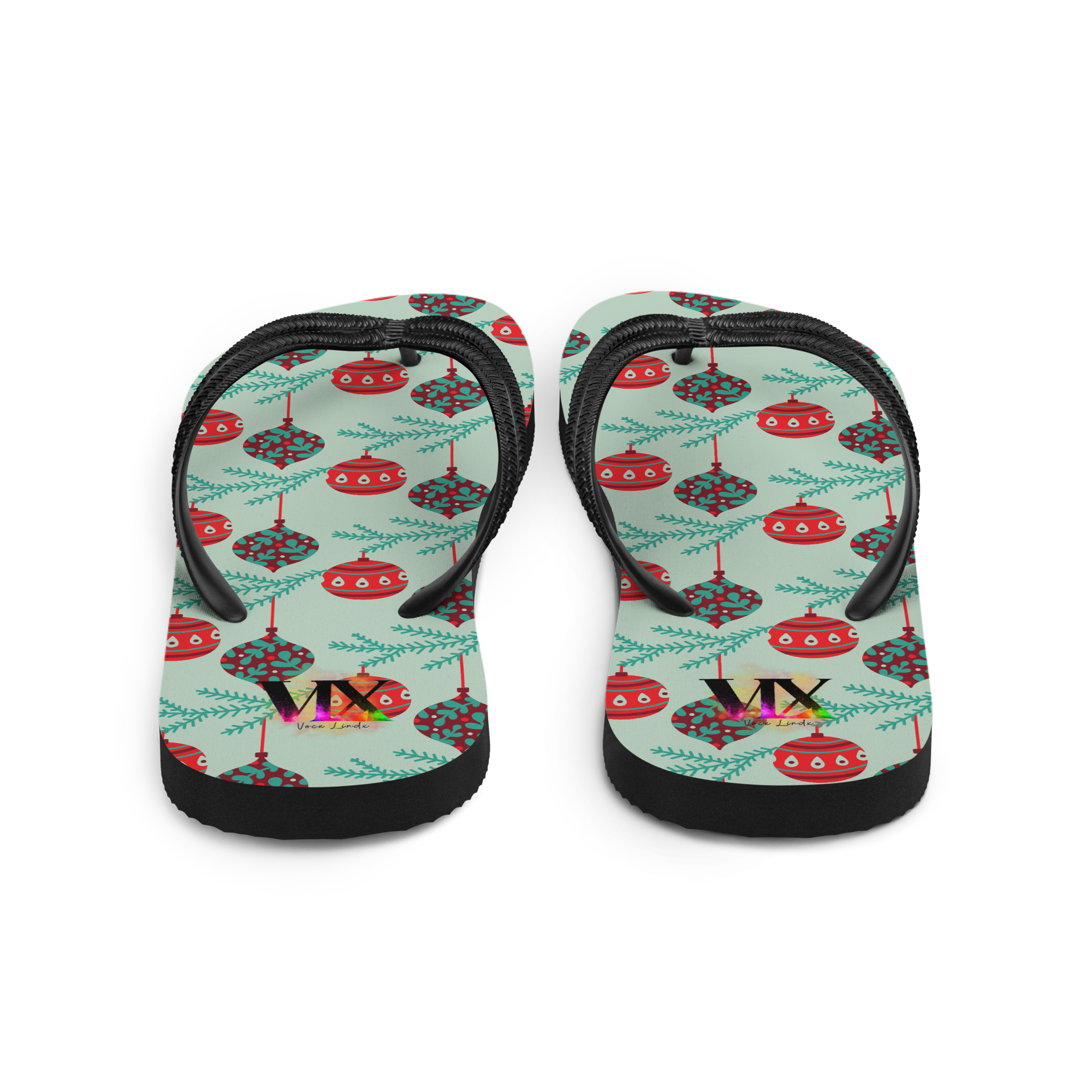 Chanclas bolas navideñas