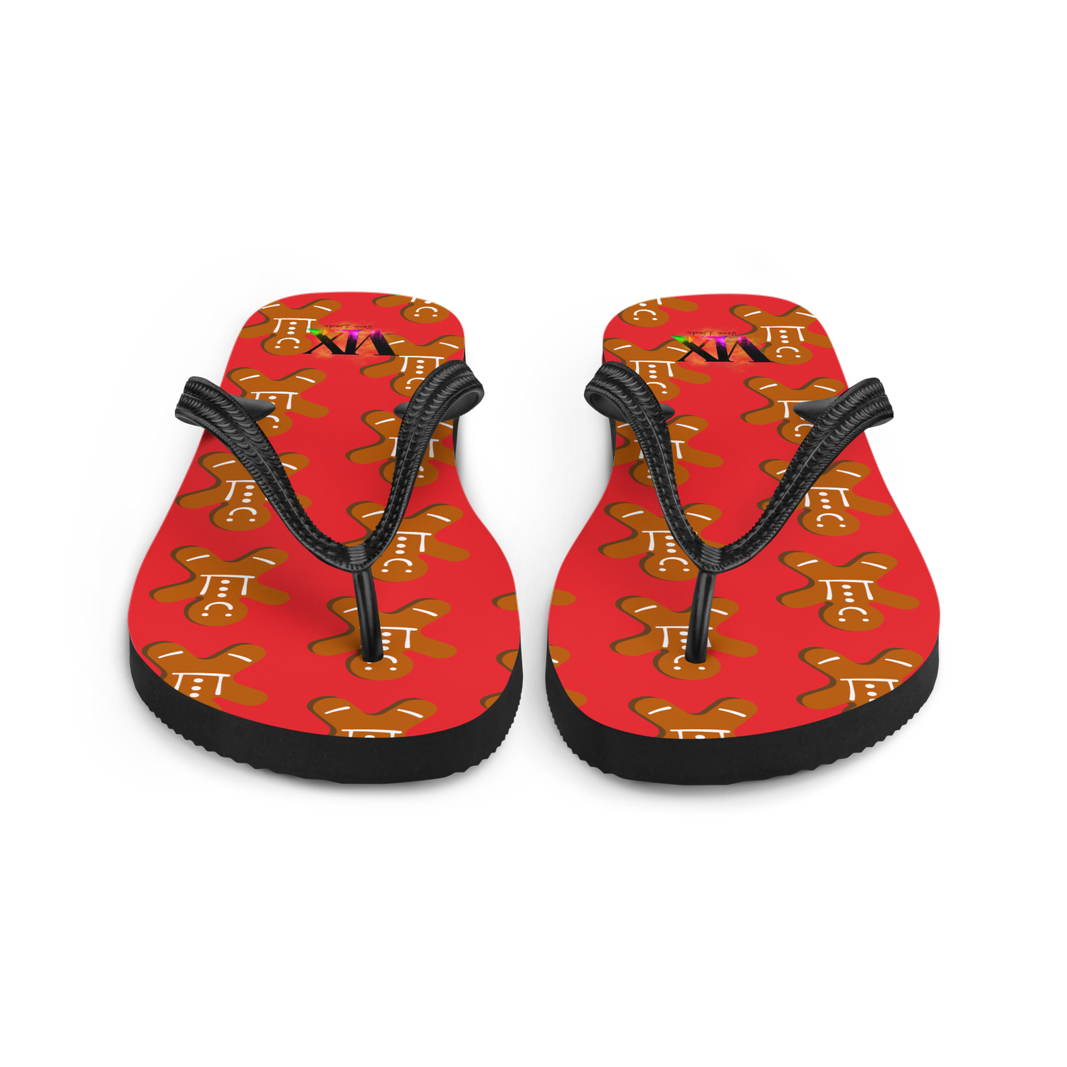 Chanclas de regalo de Navidad con galletas de jengibre