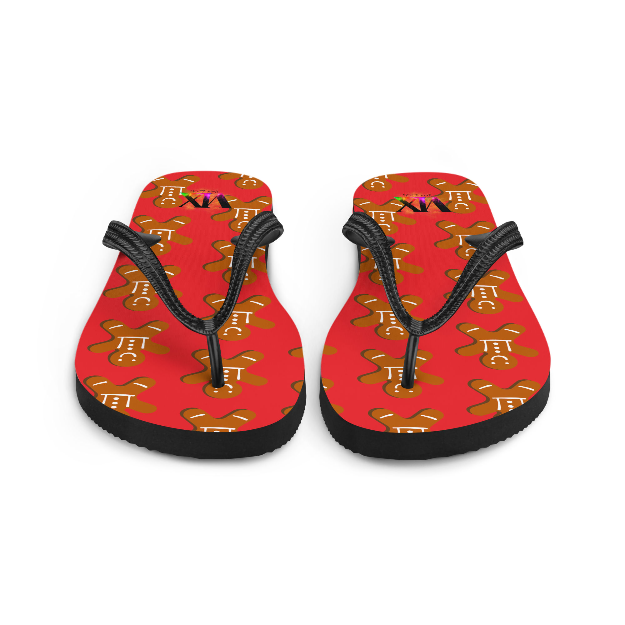 Chanclas de regalo de Navidad con galletas de jengibre