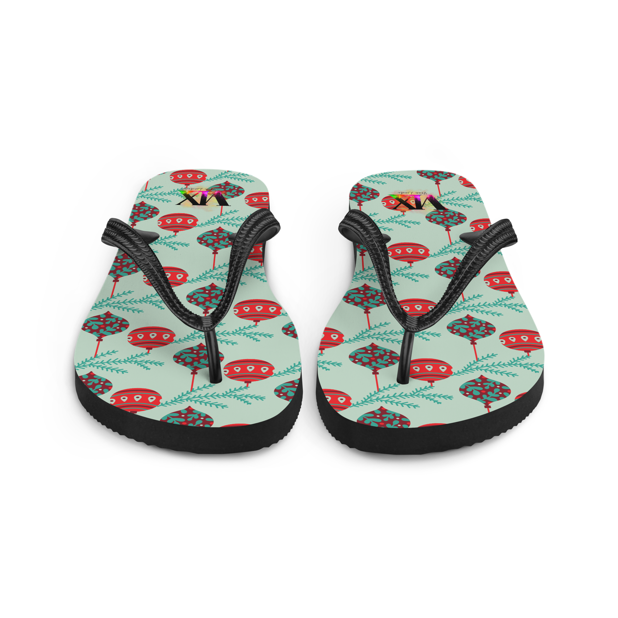 Chanclas bolas navideñas