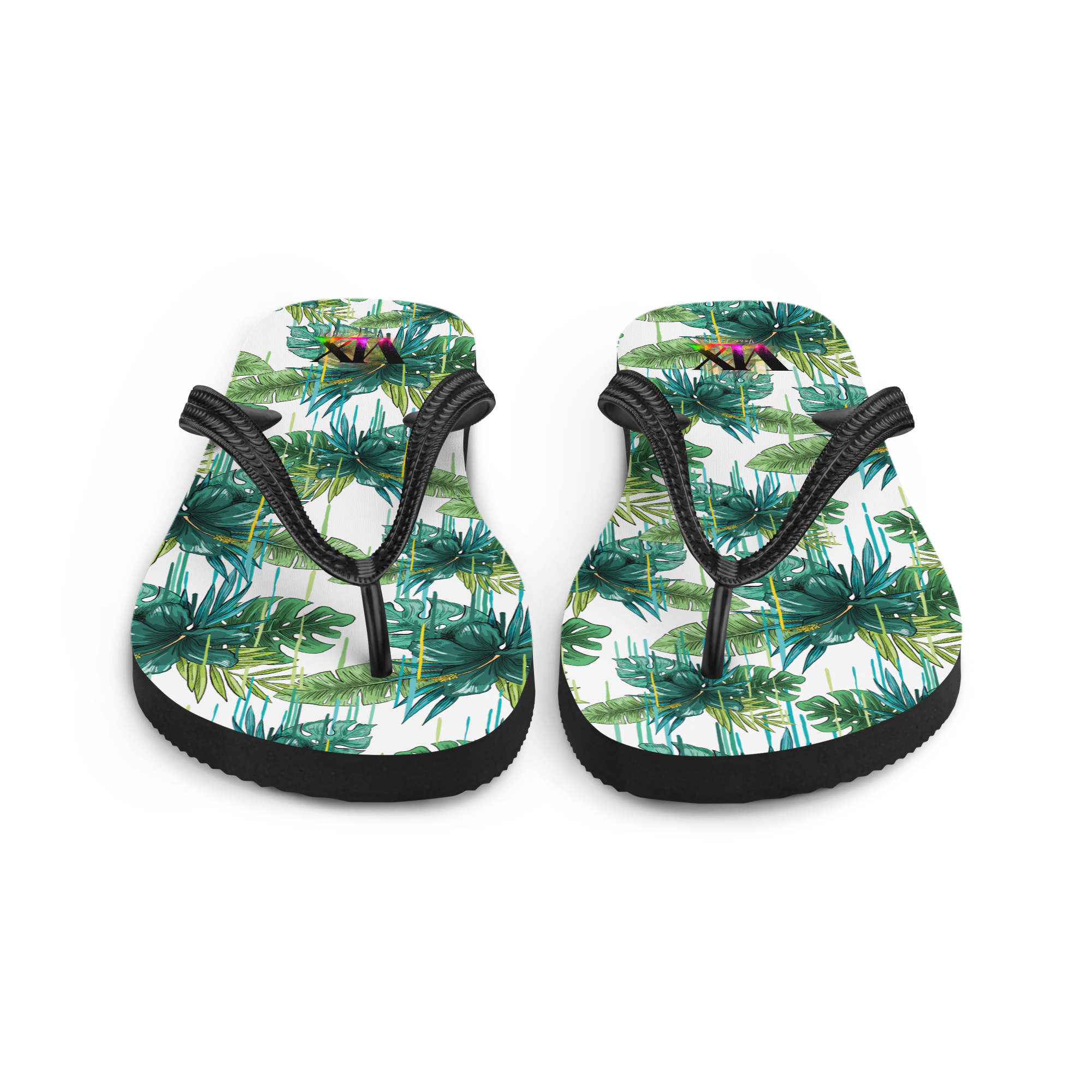 Chanclas Flores Verdes