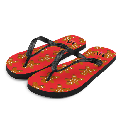 Chanclas de regalo de Navidad con galletas de jengibre