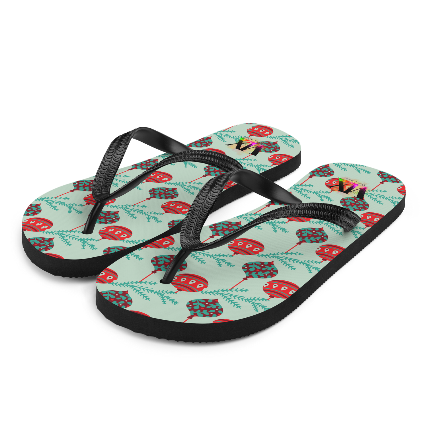 Chanclas bolas navideñas