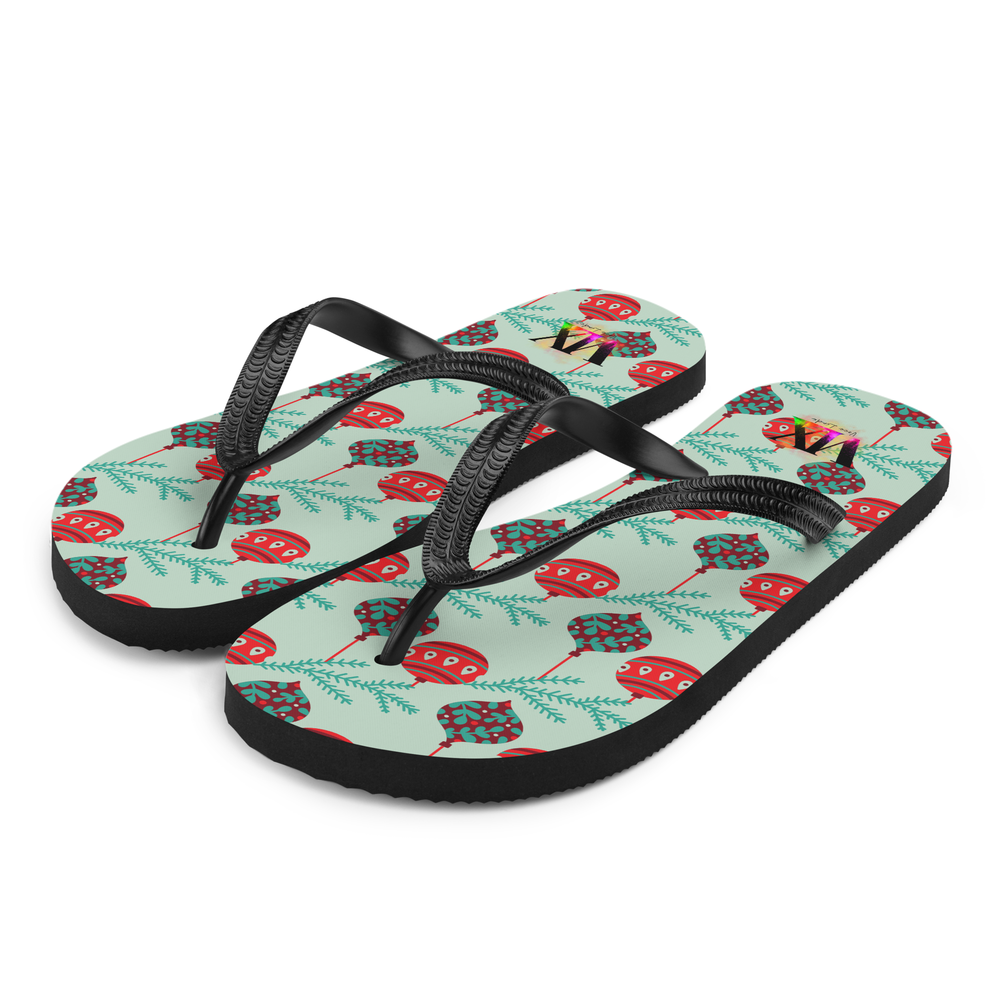 Chanclas bolas navideñas