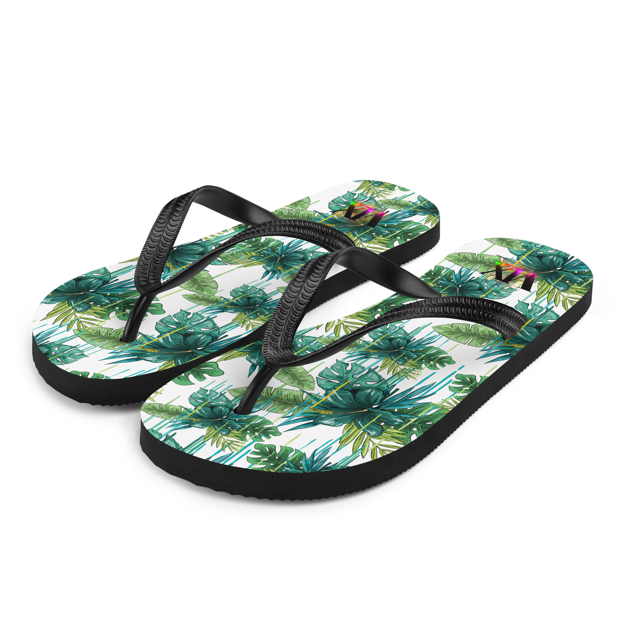 Chanclas Flores Verdes