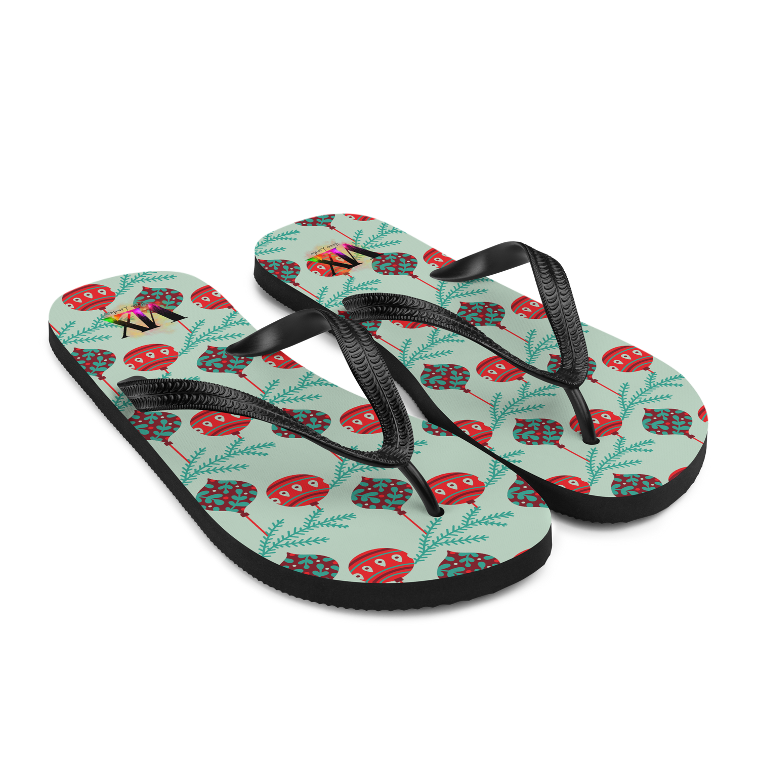 Chanclas bolas navideñas