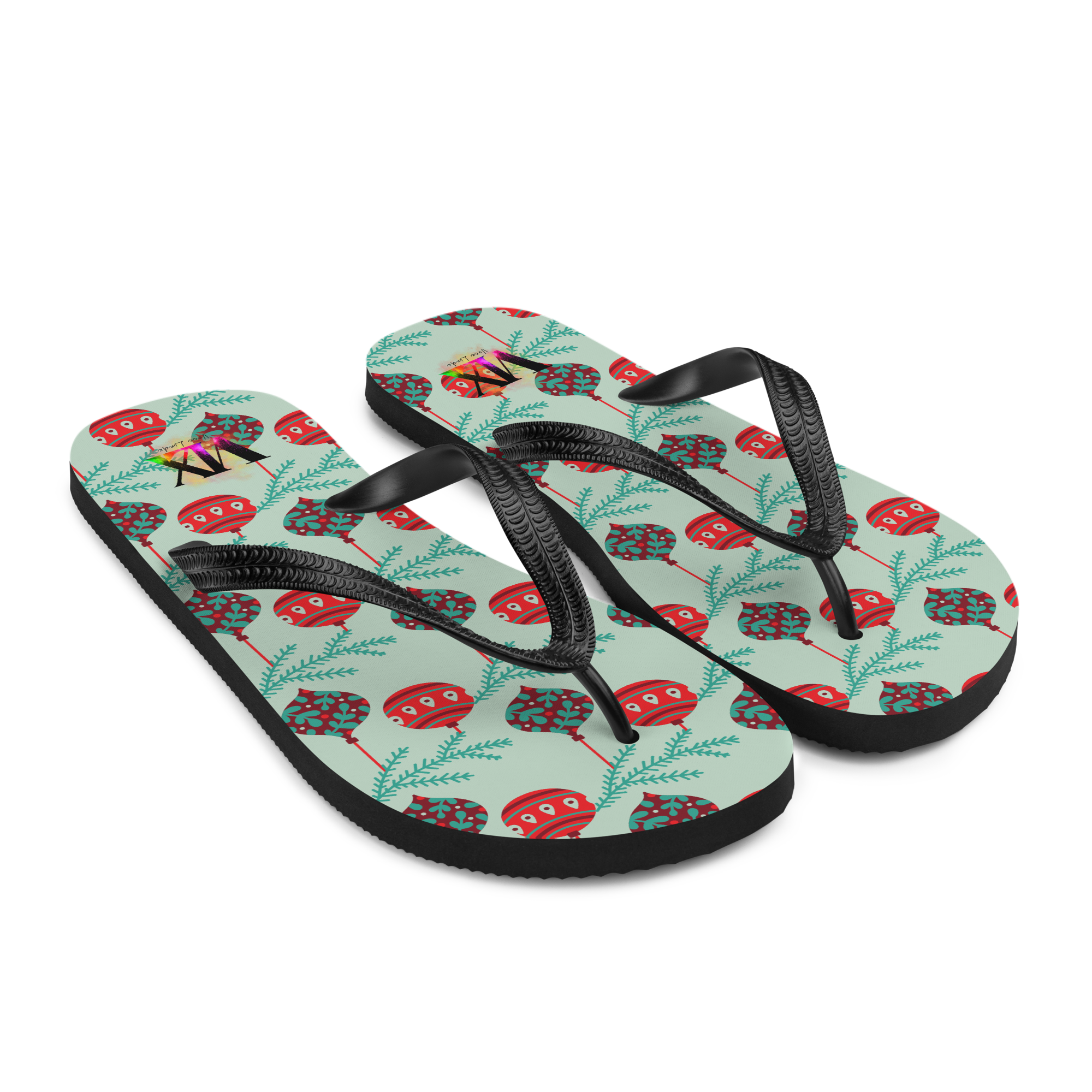 Chanclas bolas navideñas