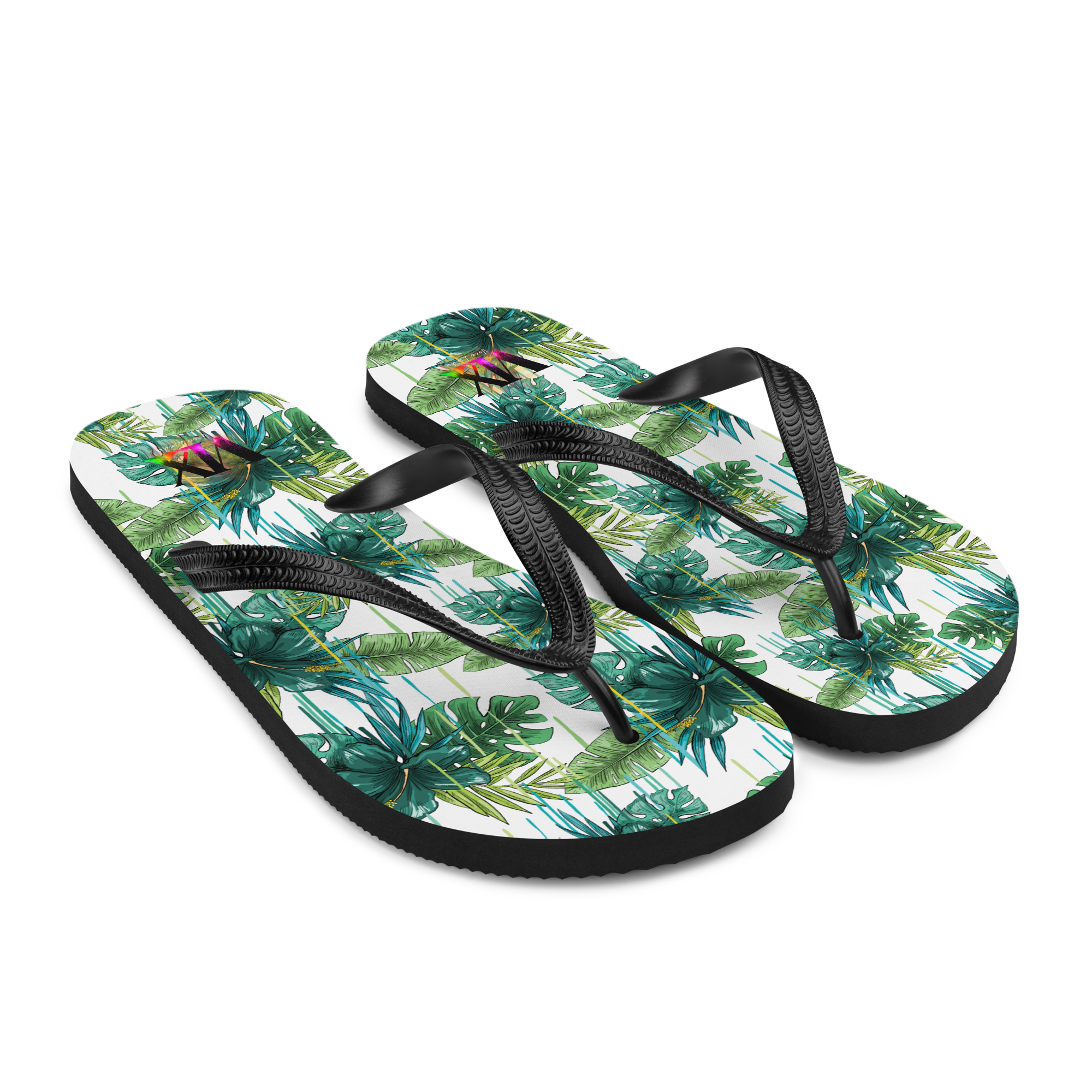 Chanclas Flores Verdes