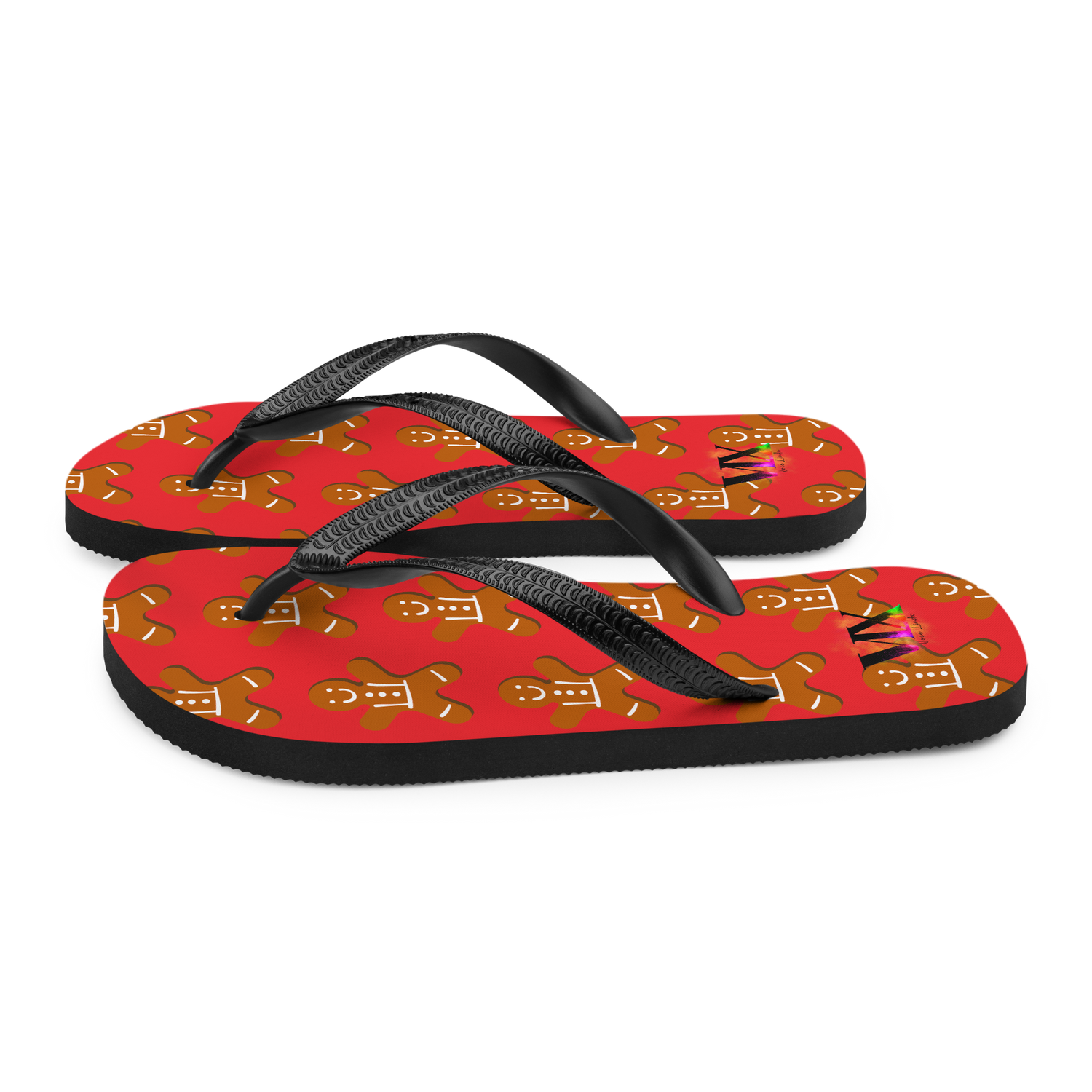 Chanclas de regalo de Navidad con galletas de jengibre