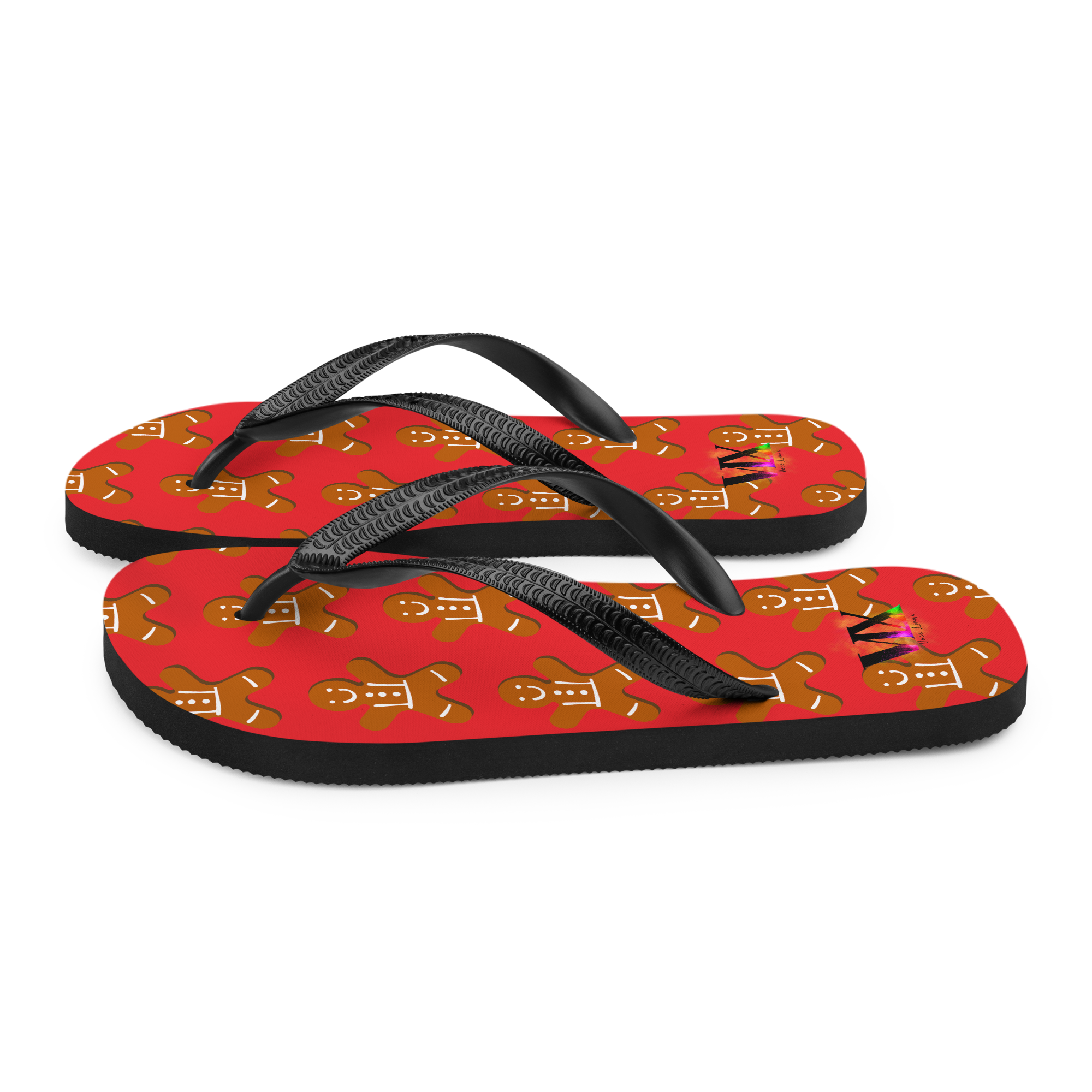 Chanclas de regalo de Navidad con galletas de jengibre