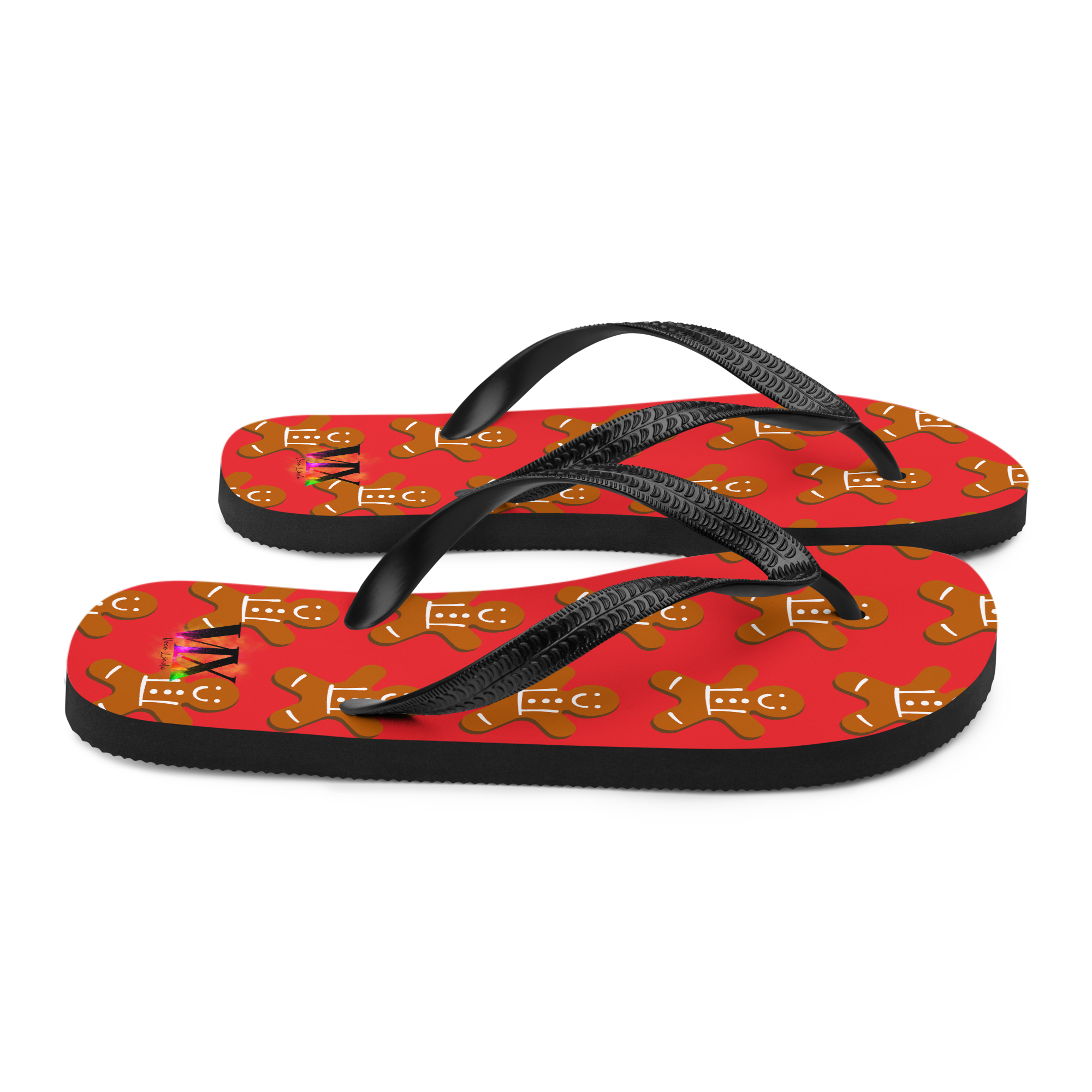 Chanclas de regalo de Navidad con galletas de jengibre