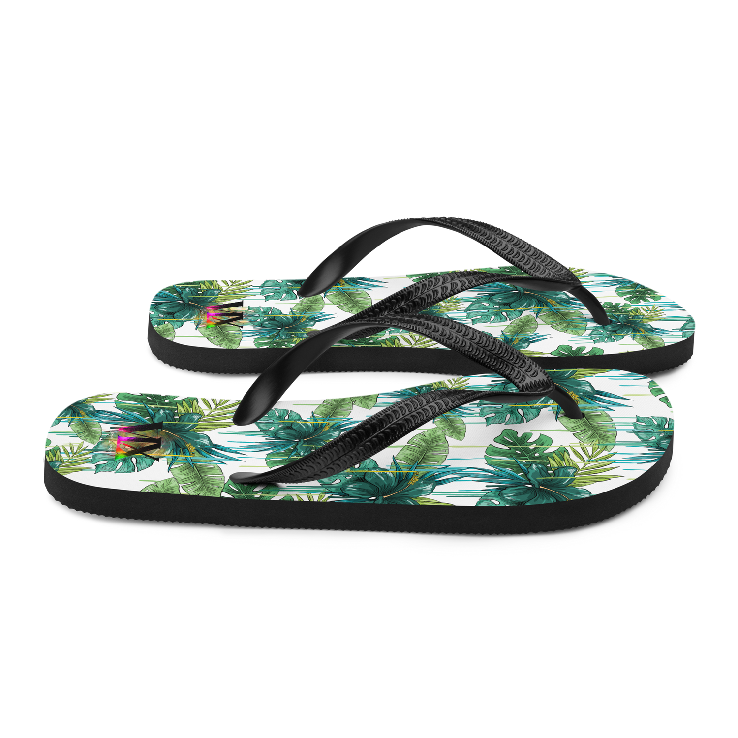 Chanclas Flores Verdes