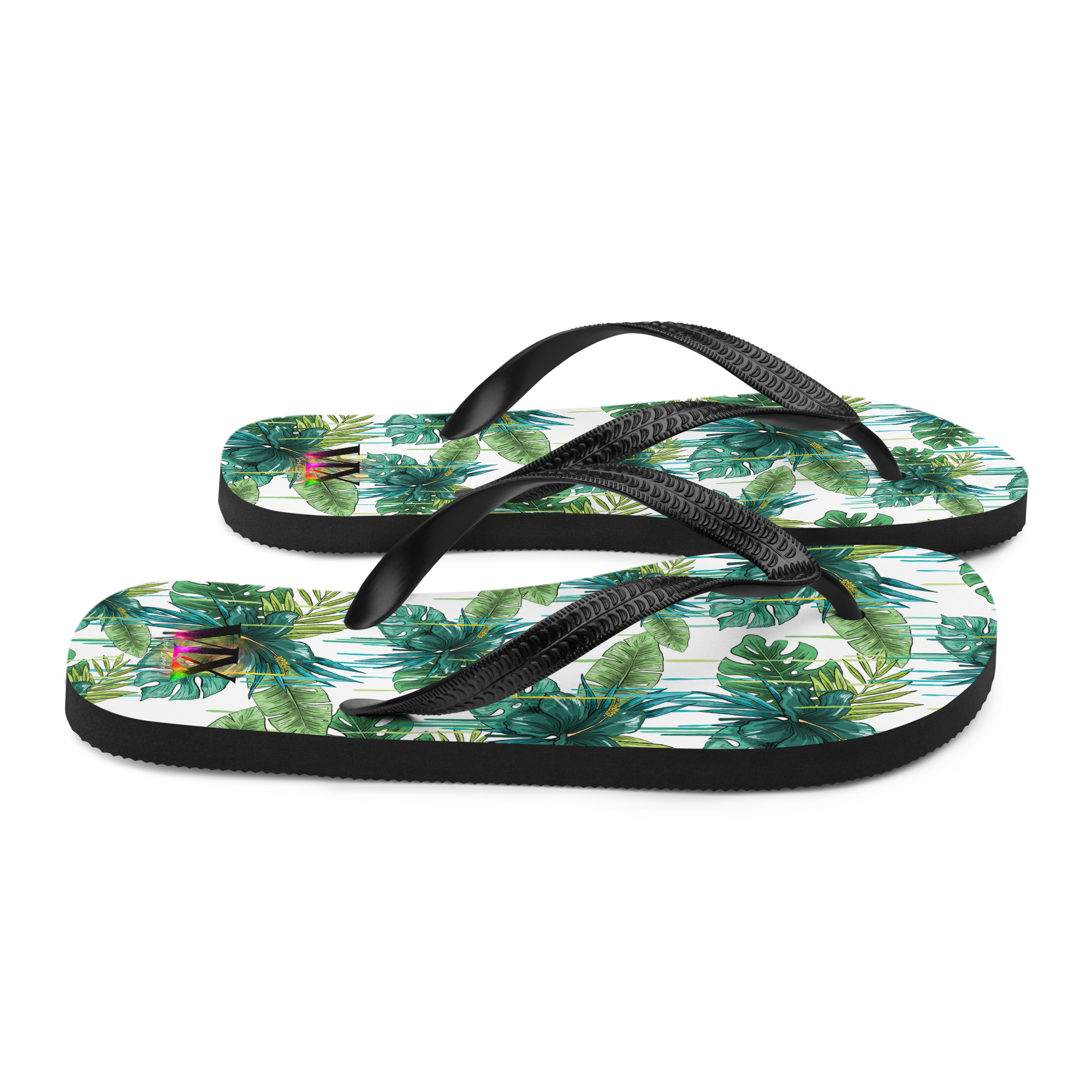 Chanclas Flores Verdes