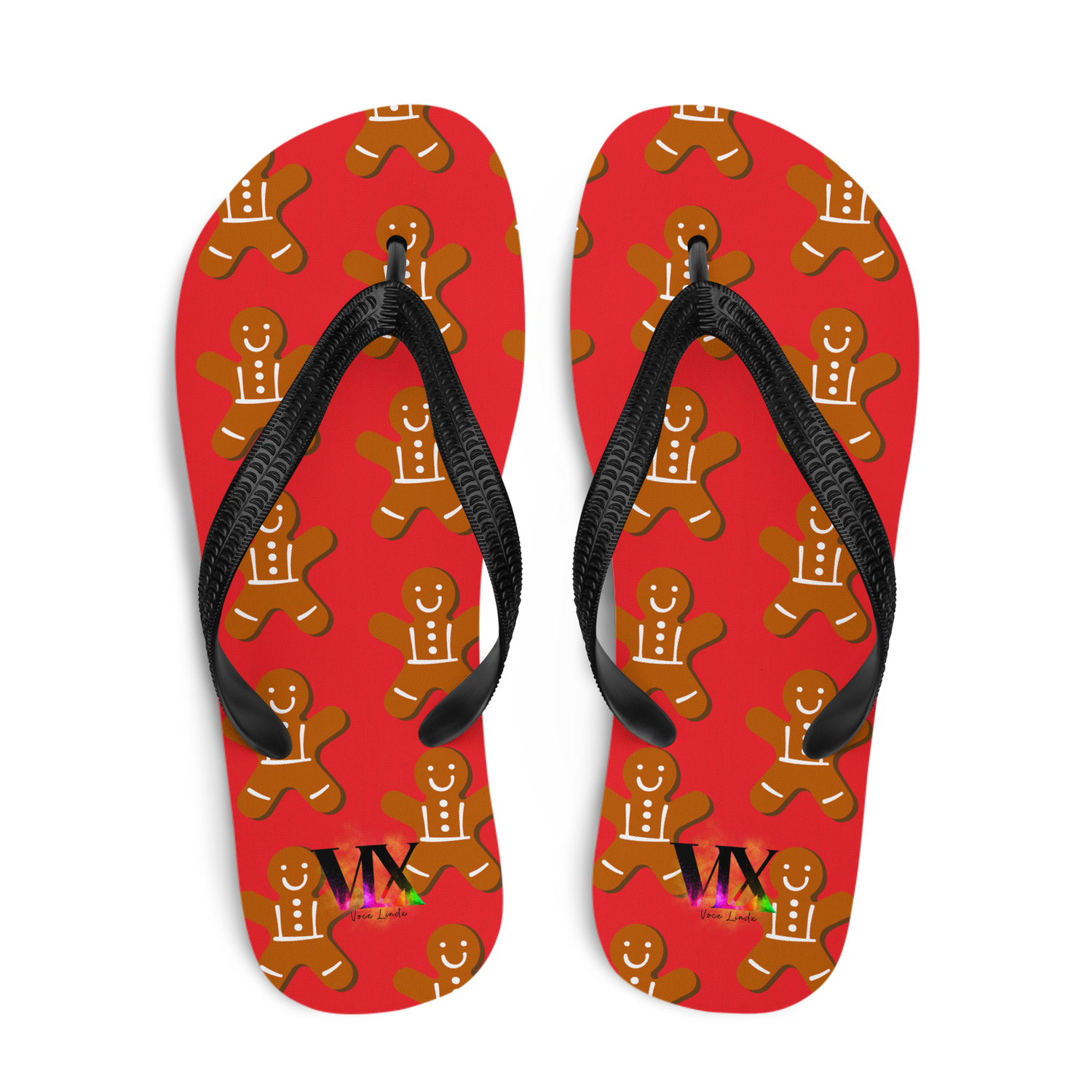 Chanclas de regalo de Navidad con galletas de jengibre