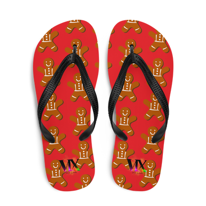 Chanclas de regalo de Navidad con galletas de jengibre