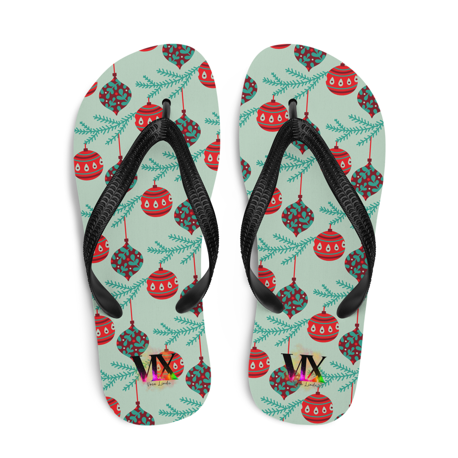 Chanclas bolas navideñas
