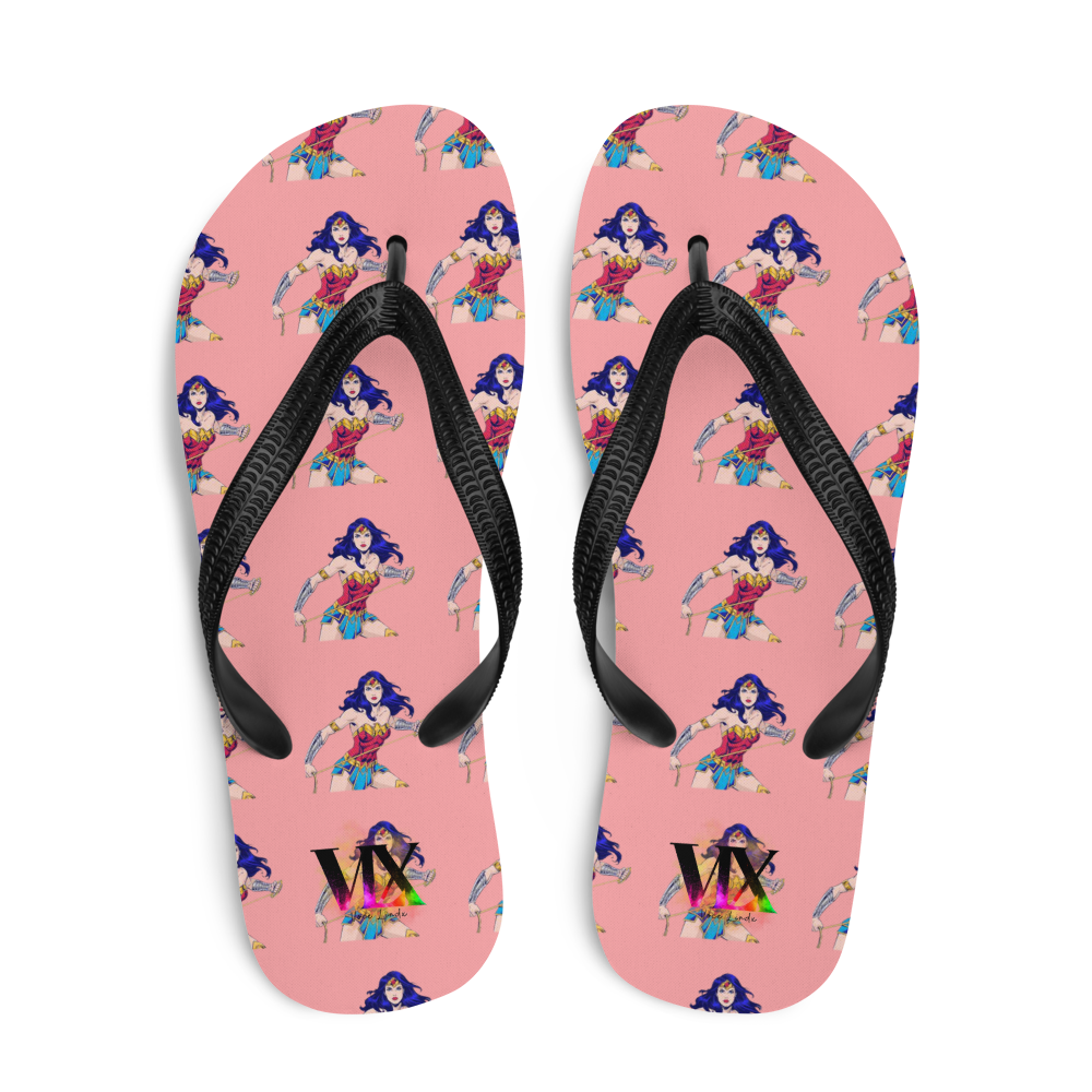 Chanclas Mujer Maravilla Fondo Rosa