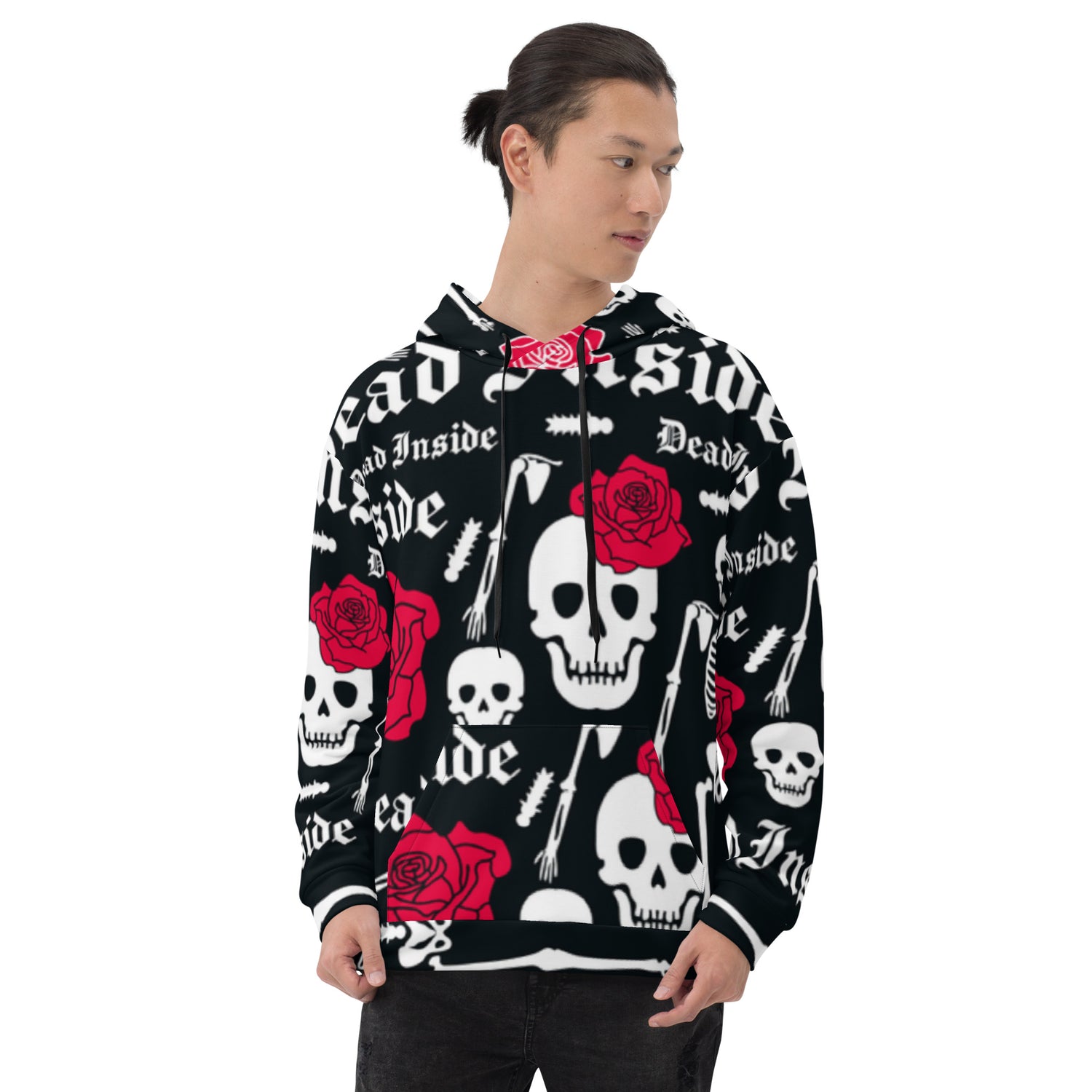 Skull &amp; Flowers Hoodie – “They” Identity Design | Bold &amp; Inclusive