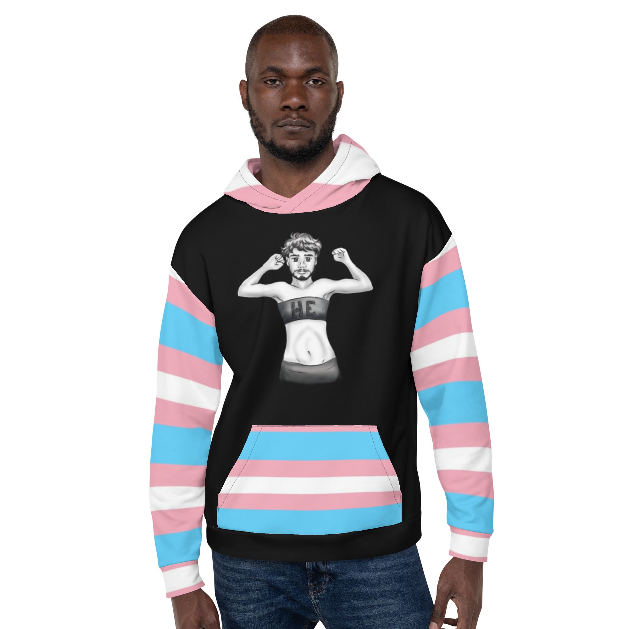 Transgender Flag Hoodie – Relaxed Fit, Premium Cotton Blend | Visible Pride Wear