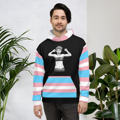 Transgender Flag Hoodie – Relaxed Fit, Premium Cotton Blend | Visible Pride Wear