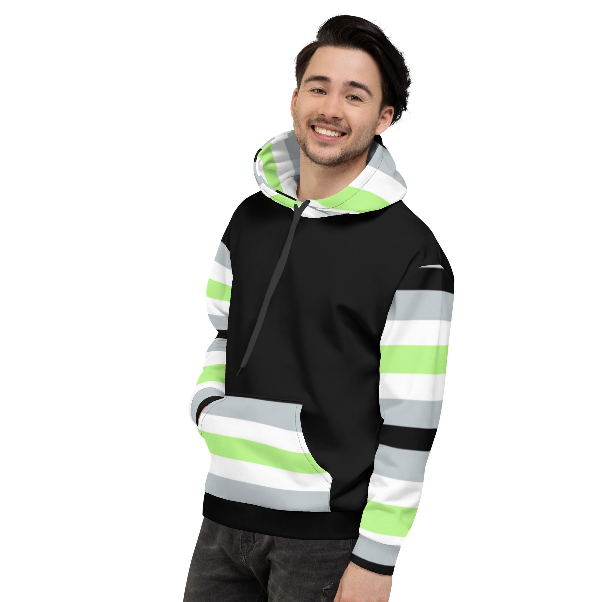 Agender Pride Flag Hoodie – Comfortable &amp; Inclusive | Gender-Neutral Style