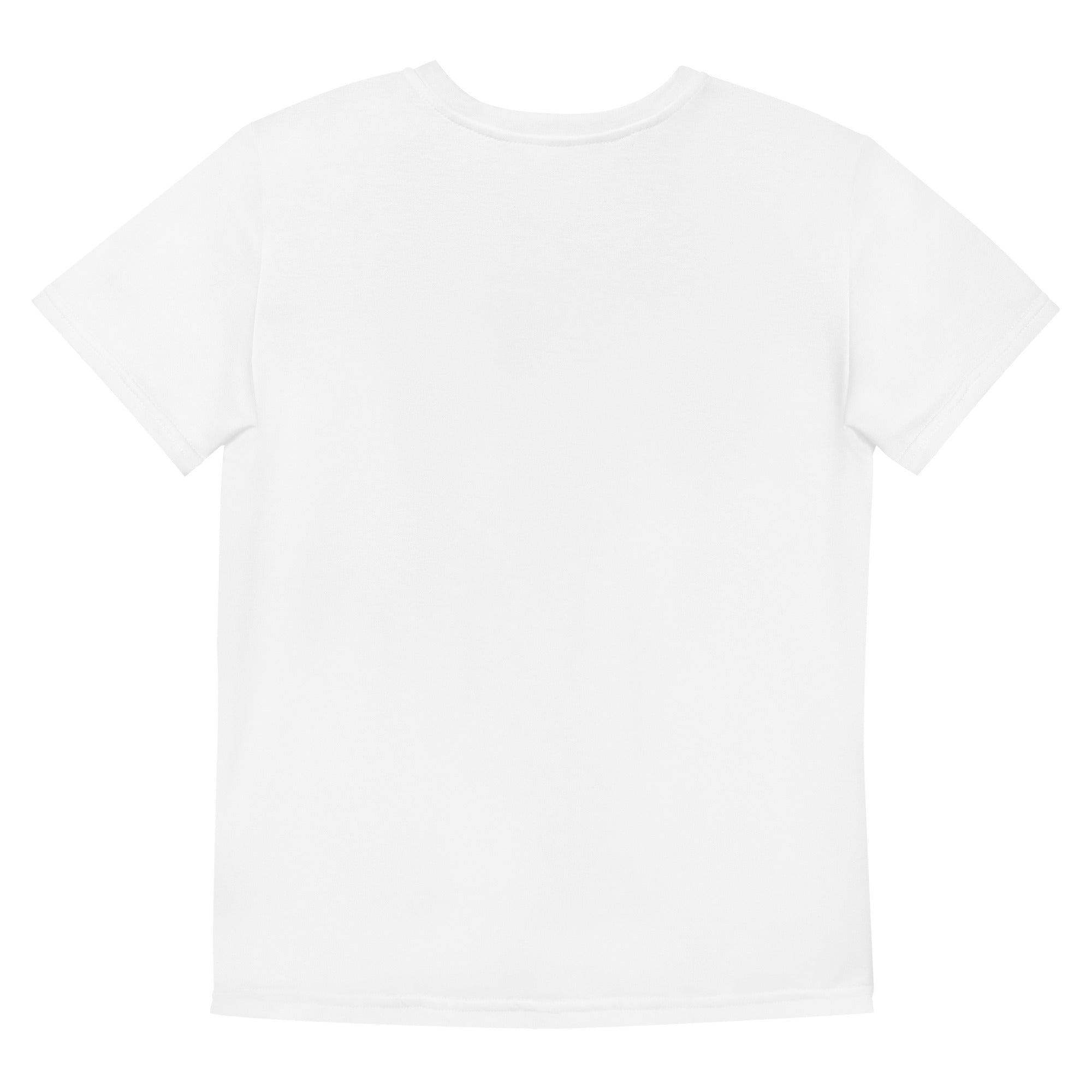 Camiseta juvenil super heróis com gola redonda