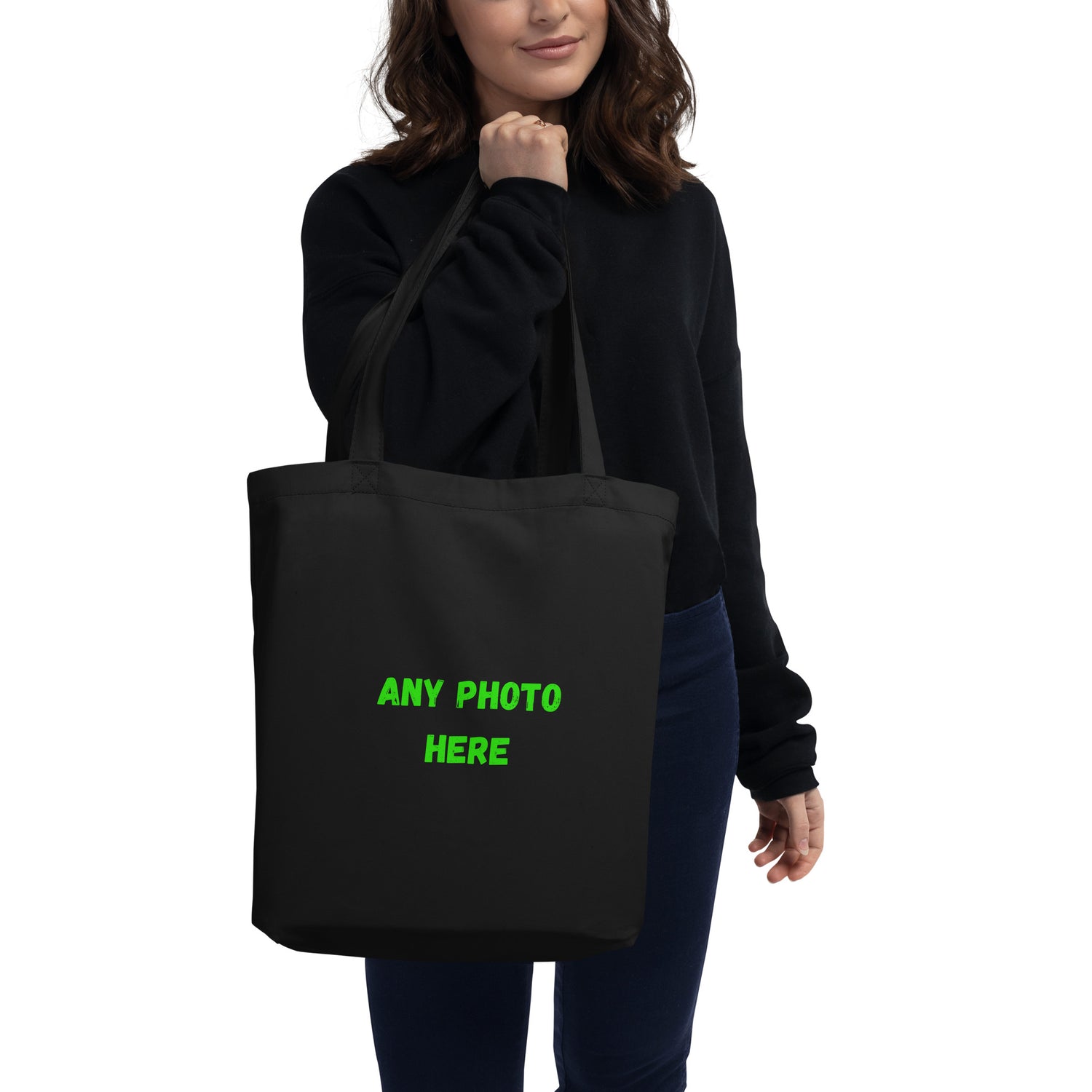 VOCE LINDX Eco Tote Bag – Upload Your Photo or Design – Reusable Cotton Canvas Shopper