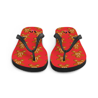 Chanclas de regalo de Navidad con galletas de jengibre